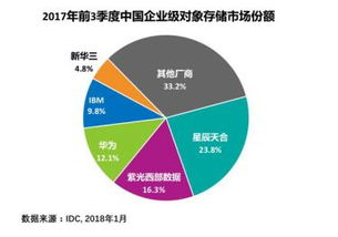 idc 紫光西部数据跃居中国对象存储市场第二大厂商